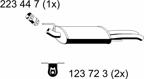 Глушитель выхлопных газов конечный