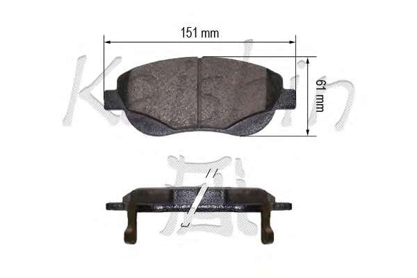 Комплект тормозных колодок, дисковый тормоз