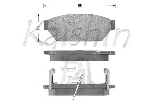 Комплект тормозных колодок, дисковый тормоз