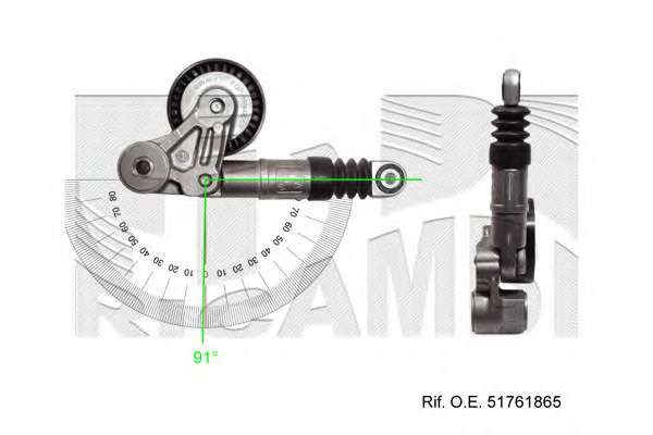 Натяжитель ремня, клиновой зубча