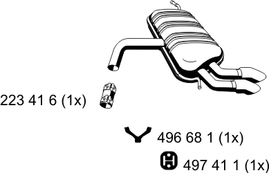Глушитель выхлопных газов конечный
