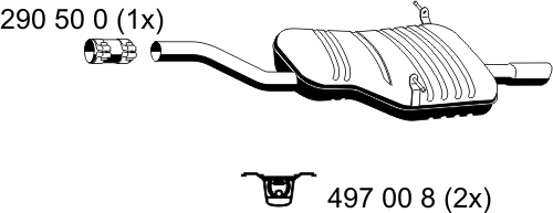 Глушитель выхлопных газов конечный