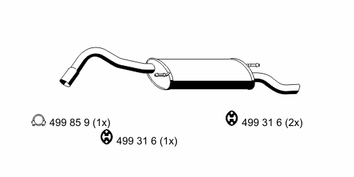Глушитель выхлопных газов конечный