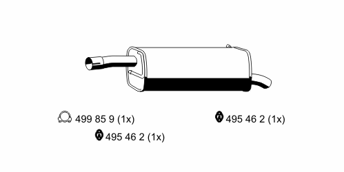 Глушитель выхлопных газов конечный