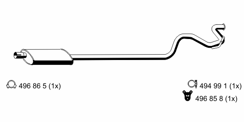 Глушитель выхлопных газов конечный