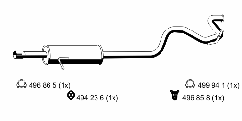 Глушитель выхлопных газов конечный