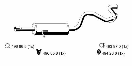 Глушитель выхлопных газов конечный