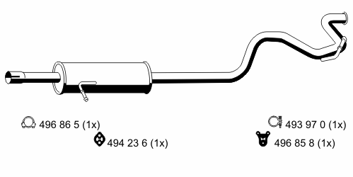Глушитель выхлопных газов конечный