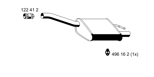 Глушитель выхлопных газов конечный