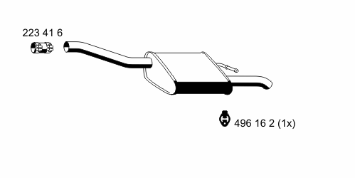 Глушитель выхлопных газов конечный