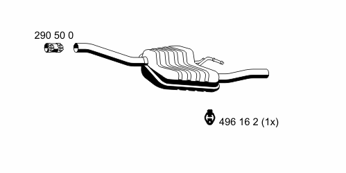 Глушитель выхлопных газов конечный