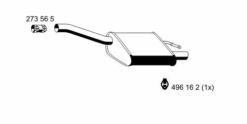 Глушитель выхлопных газов конечный