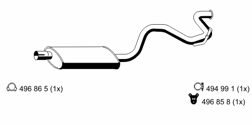 Глушитель выхлопных газов конечный