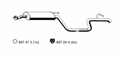 Глушитель выхлопных газов конечный