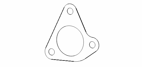 Прокладка, труба выхлопного газа