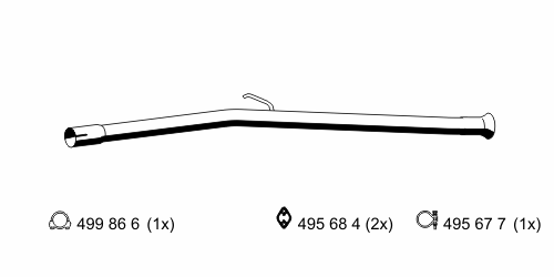 Труба выхлопного газа. Ремонтная трубка, катализатор