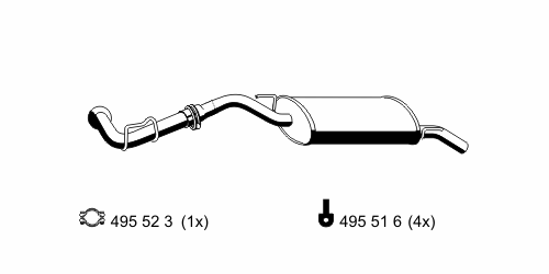 Глушитель выхлопных газов конечный