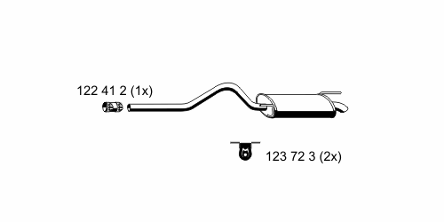 Глушитель выхлопных газов конечный