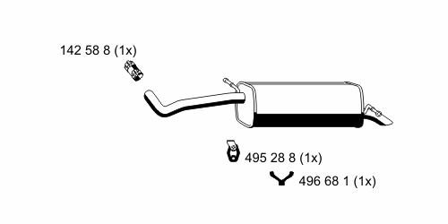 Глушитель выхлопных газов конечный