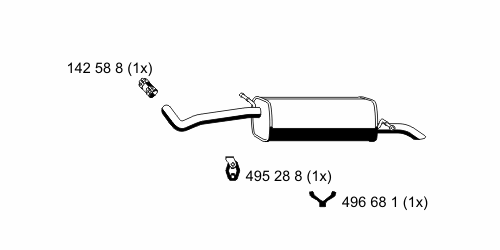 Глушитель выхлопных газов конечный