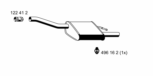 Глушитель выхлопных газов конечный