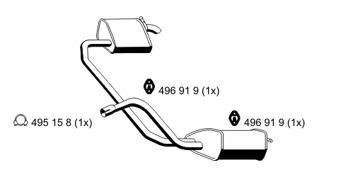Глушитель выхлопных газов конечный