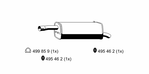Глушитель выхлопных газов конечный