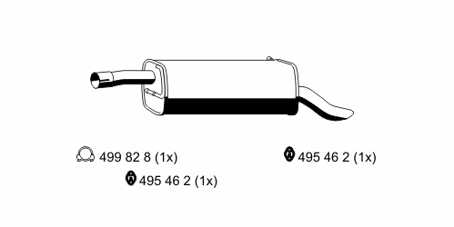 Глушитель выхлопных газов конечный