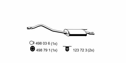 Глушитель выхлопных газов конечный