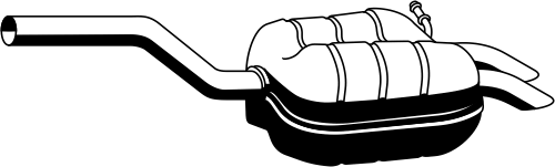 Глушитель выхлопных газов конечный