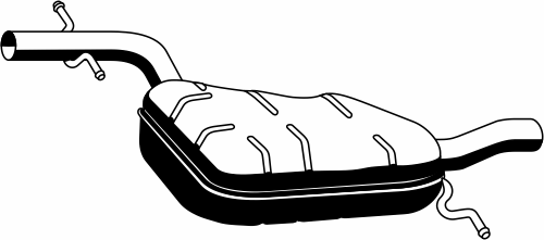 Средний глушитель выхлопных газов