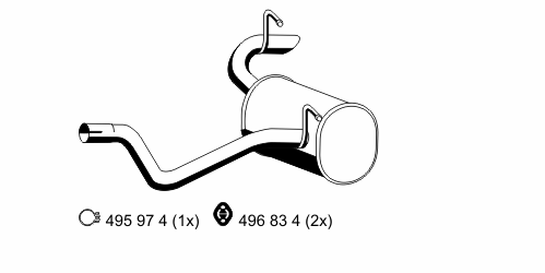 Глушитель выхлопных газов конечный