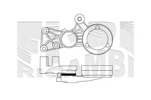 Натяжитель ремня, клиновой зубча