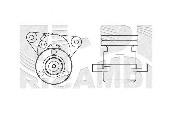 Натяжитель ремня, клиновой зубча