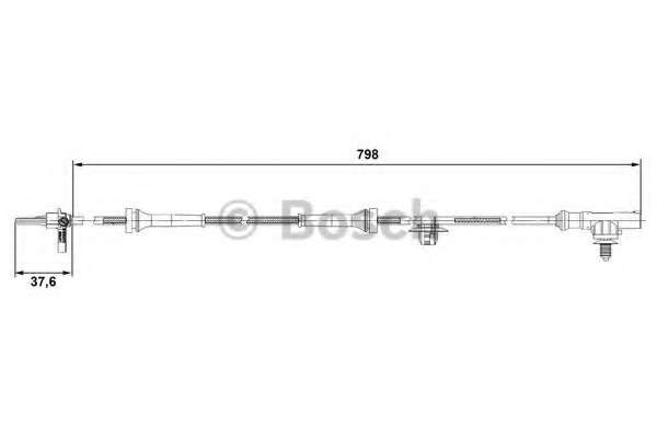 Датчик ABS (передній) Citroen C1/Peugeot 107 1.0/1.4HDi 01- (L=801mm)
