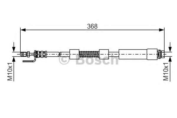 Шланг гальмівний (передній) Ford Tourneo Connect/Transit Connect 02-13 (L=357mm) M10x1/M10x1