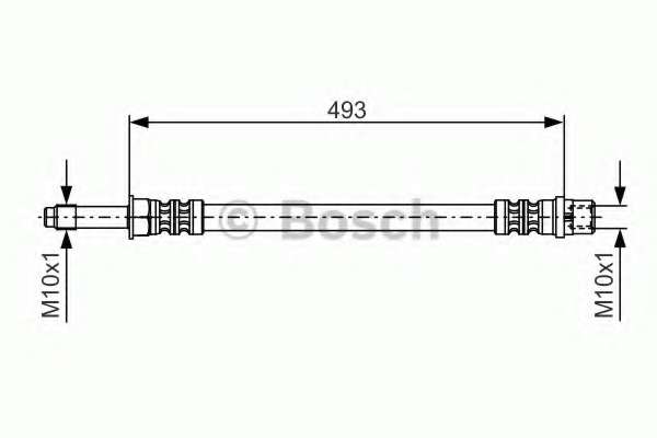 Шланг гальмівний (передній) MB Sprinter 00-06 (493mm)