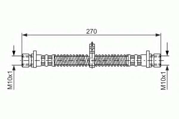Шланг гальмівний (задній) Land Rover Freelander 98-06 (L=247mm)