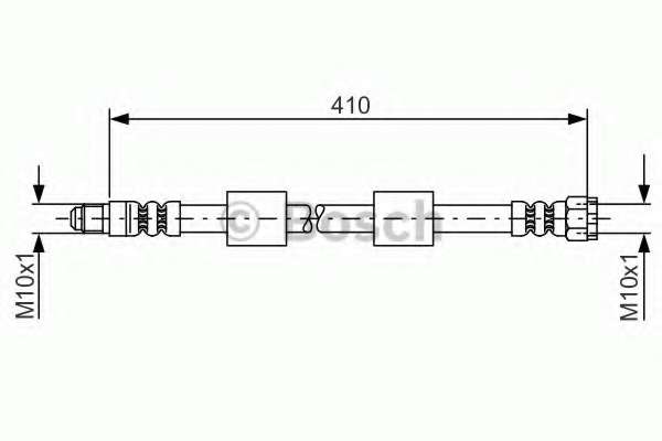 Шланг гальмівної (передній) BMW 5 (E39) 95- (410 mm) M52/M54/M62/S62