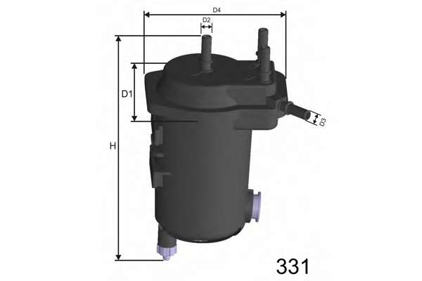 Фільтр паливний (з датчиком рівня води) 1.5dCi Nissan Almera -04, Kubistar -04, Micra -04, Note -04 /Renault Clio -04, Kangoo -04