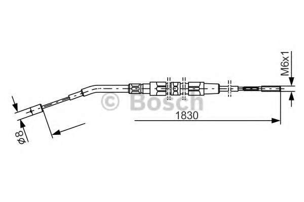 Трос ручника (задній) BMW 3 (E30) 82-91 (1830mm)