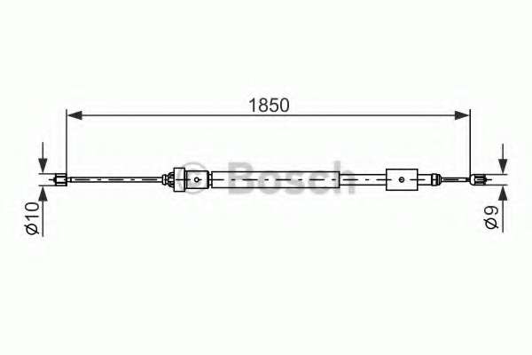 Трос ручника (задній) (R) Citroen Berlingo 96- (1850/1510mm)