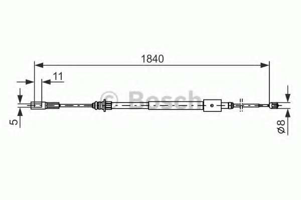 Трос ручника (передній) Citroen C5 II 01- (1840/475mm)