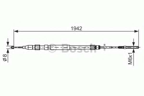 Трос ручника (задній) BMW X5 (E53) 00-06 (1942/1161mm)