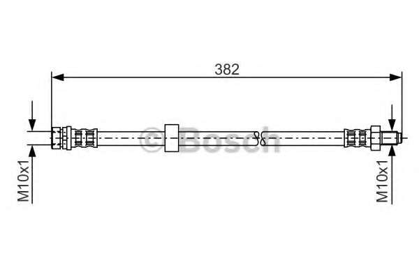 Шланг гальмівний (задній) Ford Connect 02-13 (L=352mm)