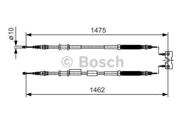 Трос, стояночная тормозная система