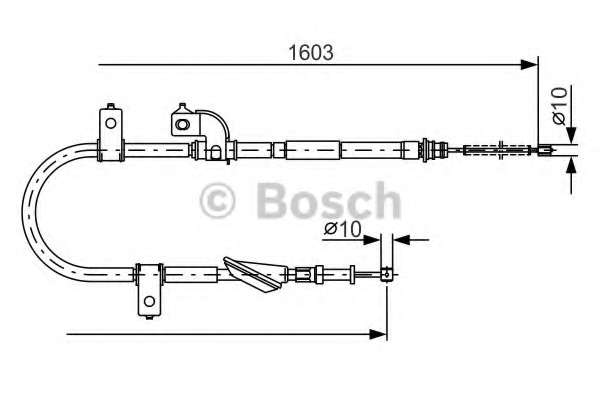 Трос ручника Subaru Forester/Impreza 97-09 (1603mm)