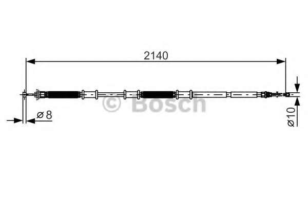 Трос ручника (задній) (R) Fiat Doblo 1.2-1.9JTD 01- (2140/1844mm)