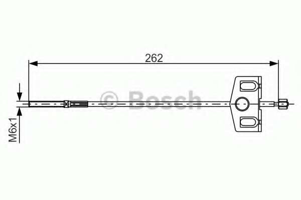 Трос ручника (передний) Nissan Qashqai 07-13 (262mm)