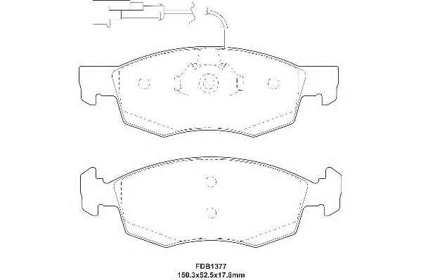 Комплект тормозных колодок, дисковый тормоз